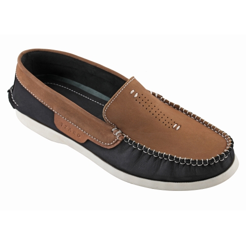 Navy Tan pure Leather Boat Shoes Online